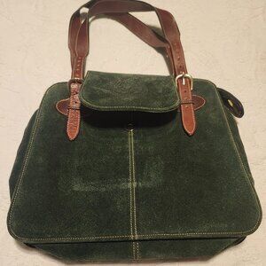 El Corte Inglés Green Suede Shoulder Bag – Spanish Artisan Style